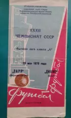 Заря (Ворошиловград)- Динамо (Киев) 20 мая 1970 года.
