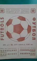 Звейниекс (Лиепая)- Гомсельмаш (Гомель) 15 апреля 1981 года.