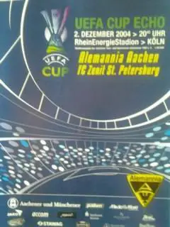 Алемания (Германия)-Зенит (Санкт-Петербург,Россия) 2 декабря 2004 года. КУ.