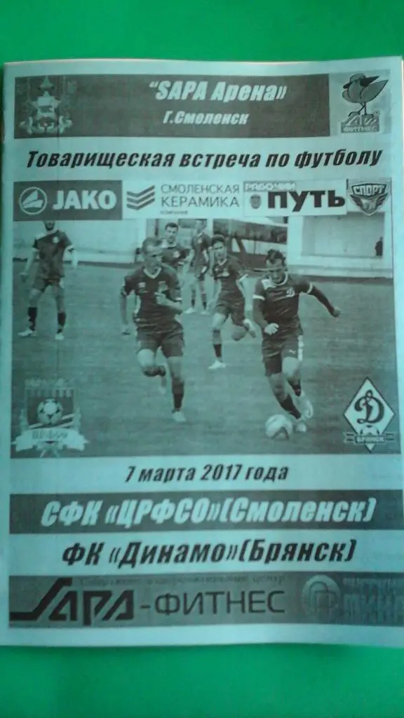ЦРФСО (Смоленск)- Динамо (Брянск) 7 марта 2017 года. ТМ (Неофициальная)