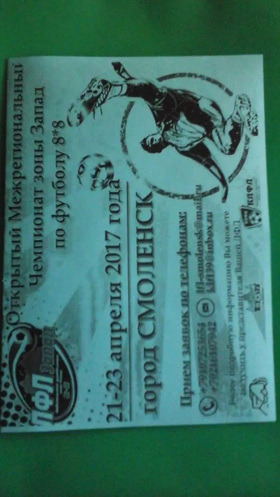 Чемпионат зоны Запад ЛФЛ 8Х8 (г.Смоленск) 21-23 апреля 2017 г. (Неофициальная)