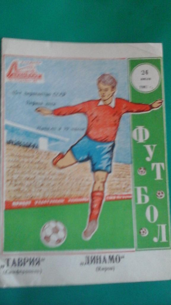 Таврия (Симферополь)- Динамо (Киров) 24 июля 1982 года.