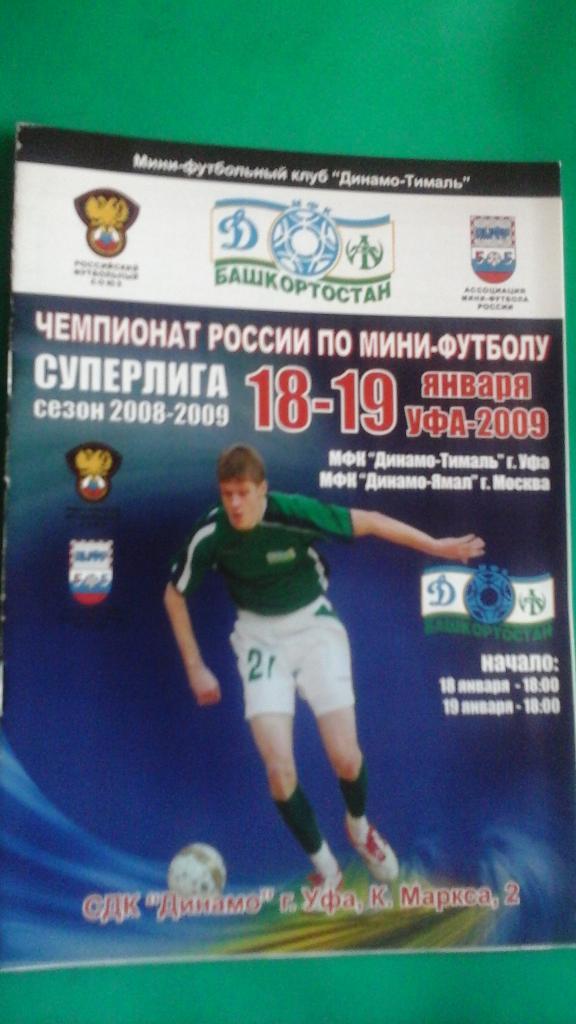 Динамо-Тималь (Уфа)- Динамо (Москва) 18-19 января 2009 года.