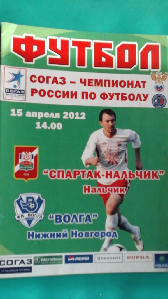 Спартак (Нальчик)- Волга (Нижний Новгород) 15 апреля 2012 года.