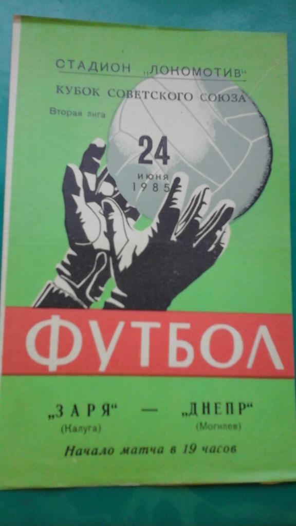 Заря (Калуга)- Днепр (Могилев) 24 июня 1985 года. Кубок СССР.