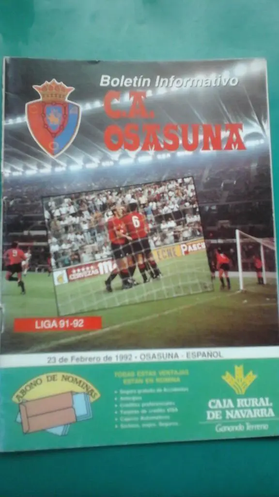 Осасуна (Памплона)- Эспаньол (Барселона) 1991/1992 год. Чемпионат Испании.
