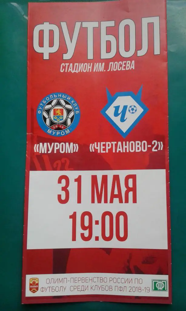 Муром (Муром)- Чертаново-2 (Москва) 31 мая 2019 года.