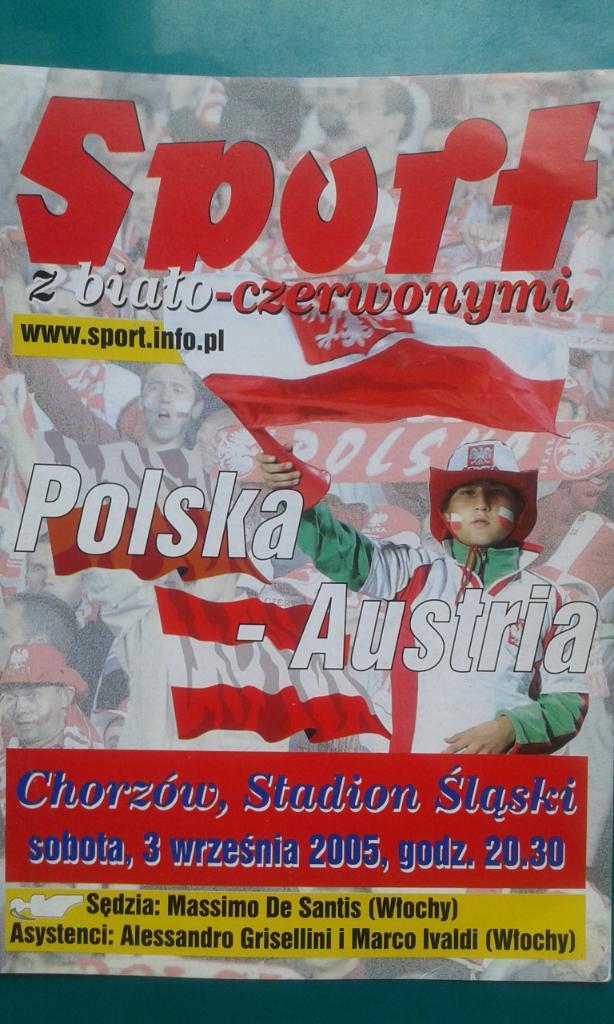 Польша- Австрия 2005 год.
