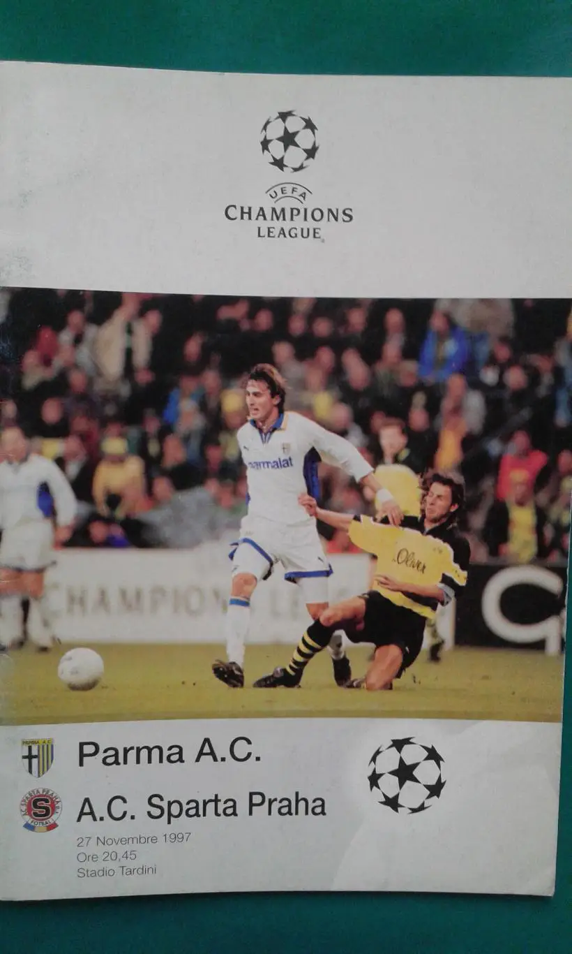 Парма (Италия)- Спарта (Прага) 27 ноября 1997 года. Лига Чемпионов.