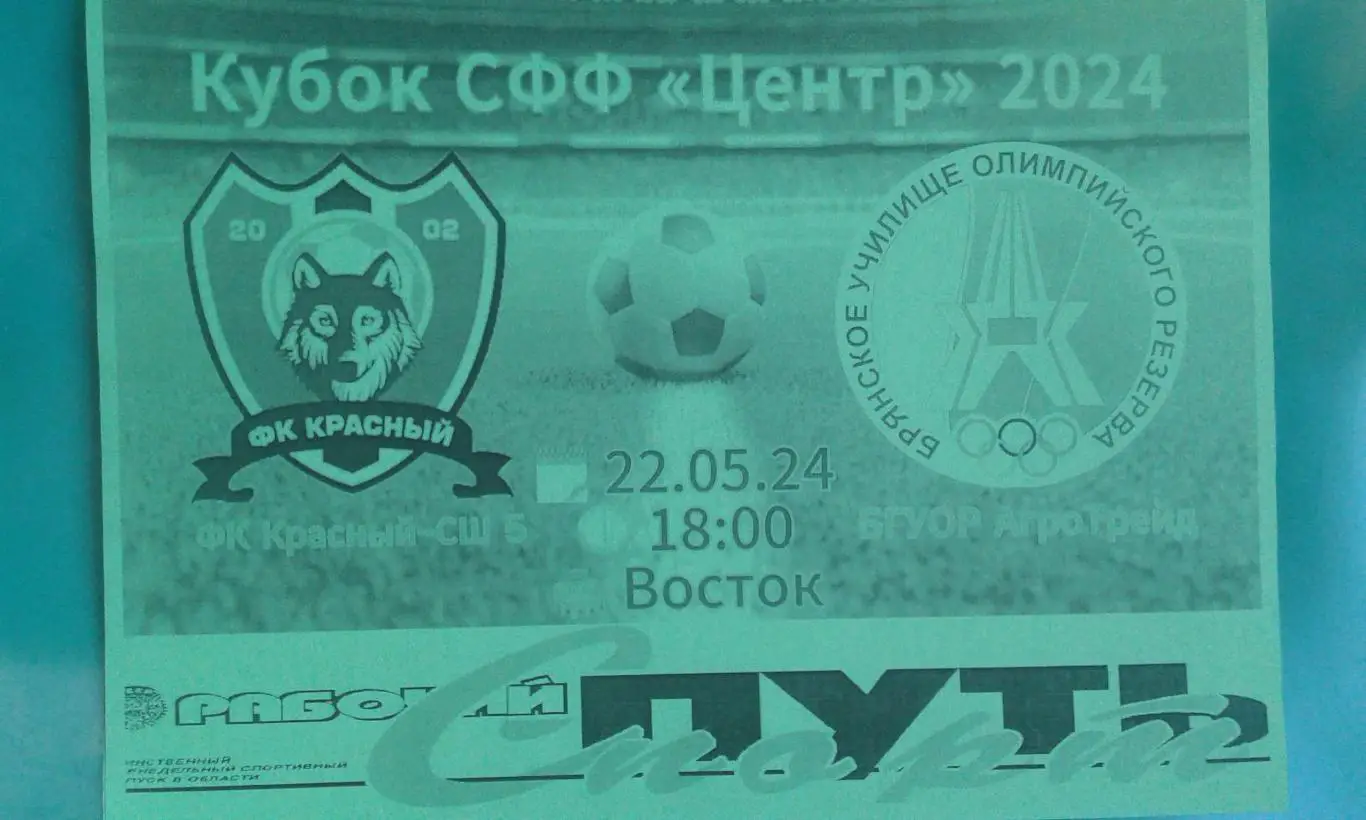 Красный-СШ №5 (Красный)- БГУОР-Агротрейд (Брянск) 22 мая 2024 г. Кубок СФФ Центр