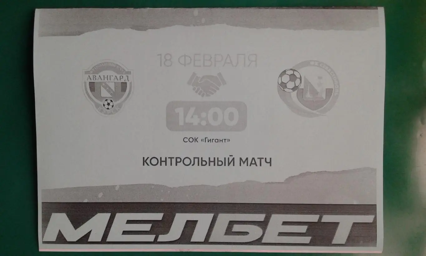 Авангард (Курск)- Севастополь (Севастополь) 18.02.2025 г. (Неофициальная). ТМ.