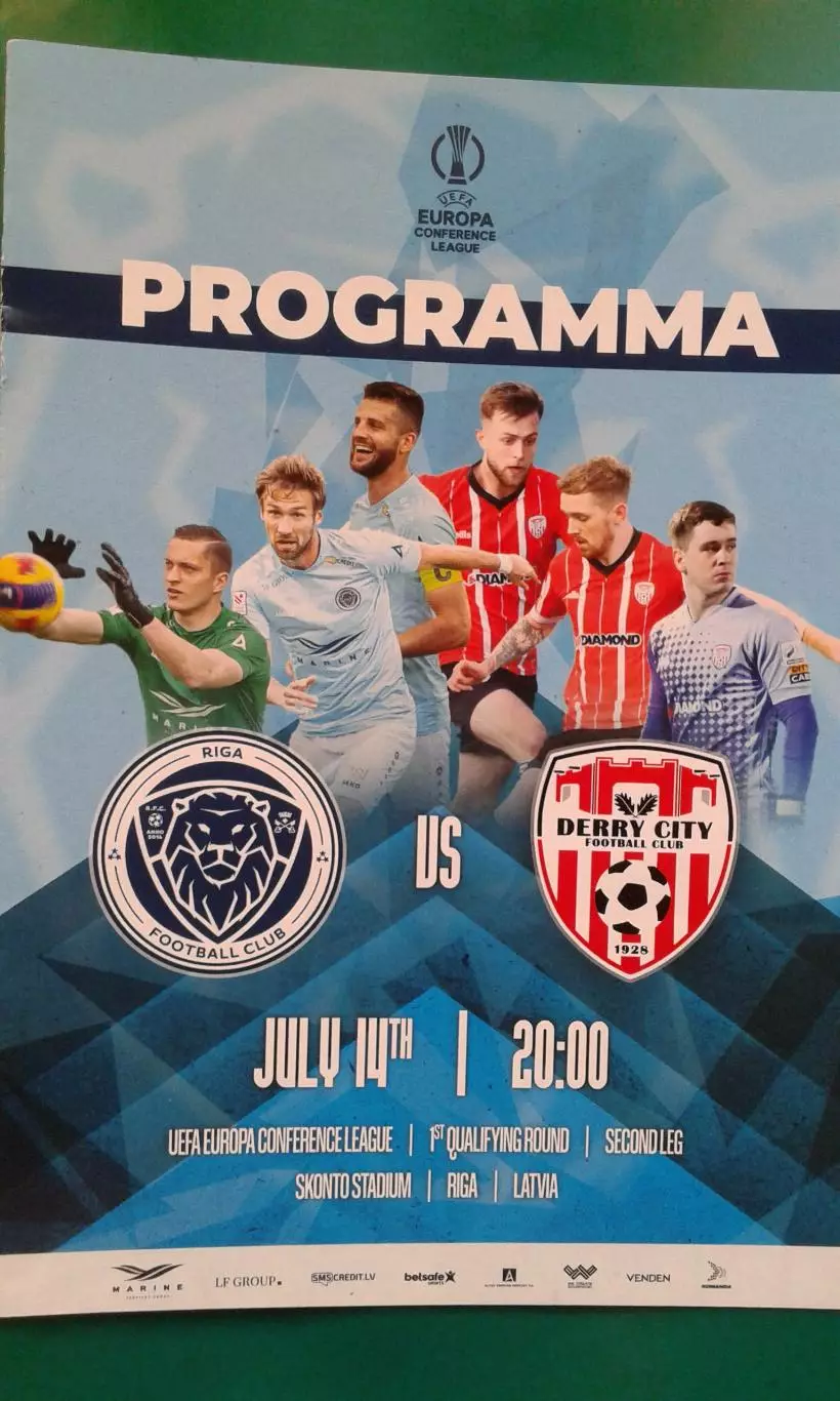 ФК Рига (Рига)- Дерри Сити (Ирландия) 14 июля 2022 года. Лига Конференций.