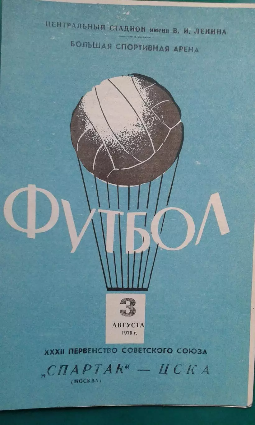 Спартак (Москва)- ЦСКА (Москва) 3 августа 1970 года.