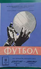 Спартак (Москва)- Динамо (Тбилиси) 11 августа 1964 года.