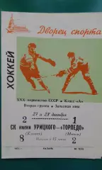 СК имени Урицкого (Казань)- Торпедо (Минск) 27-28 декабря 1975 года.