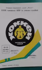 Молот (Пермь)- Динамо (Минск) 29-30 сентября 1978 года.