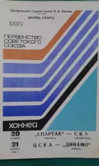 Спартак (Москва)- СКА (Ленинград), ЦСКА- Динамо (Минск) 20-21 ноября 1980 года.
