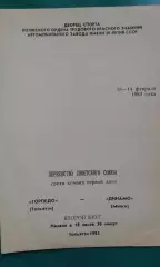 Торпедо (Тольятти)- Динамо (Минск) 13-14 февраля 1983 года.