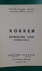 Динамо (Минск)- Енбек (Алма-Ата) 24-25 февраля 1983 года.