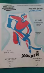 Кристалл (Саратов)- Динамо (Минск) 21-22 февраля 1984 года.