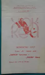 Торпедо (Ярославль)- Динамо (Минск) 4-5 ноября 1985 года.