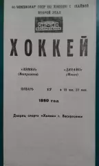 Химик (Воскресенск)- Динамо (Минск) 17 января 1990 года.