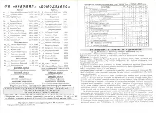 ФК Коломна - Домодедово Москва 16.08.2014 г.