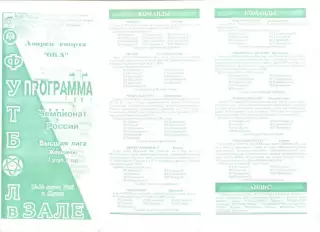 Чемпионат России по футзалу. Женщины. 16-20.03.2001 г. Муром.Участники на скане.