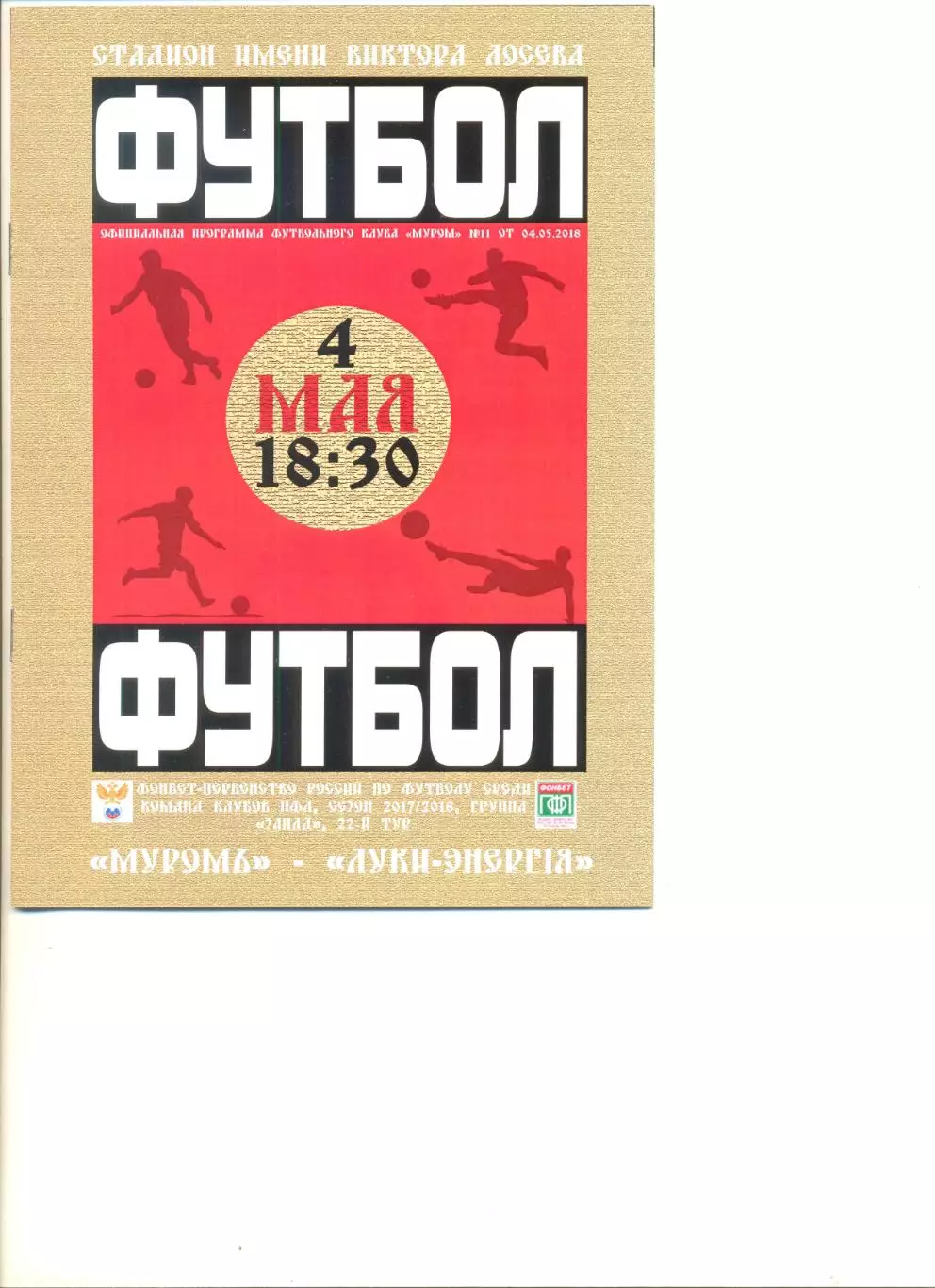 ФК Муром - Луки-Энергия Великие Луки 04.05.2018 г.