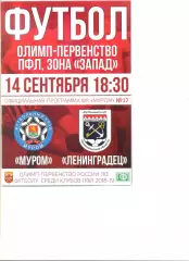 ФК Муром - Ленинградец Санкт-Петербург 14.09.2018 г.