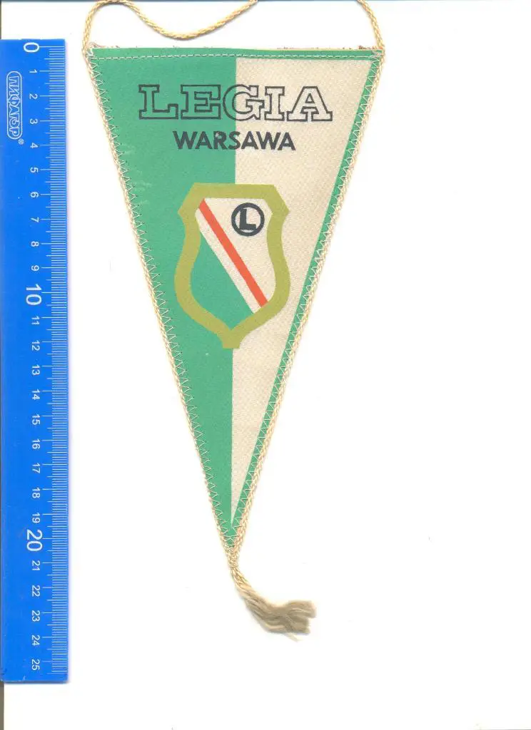 Вымпел Легия Варшава. Львовское производство. Серия - зарубежные клубы.