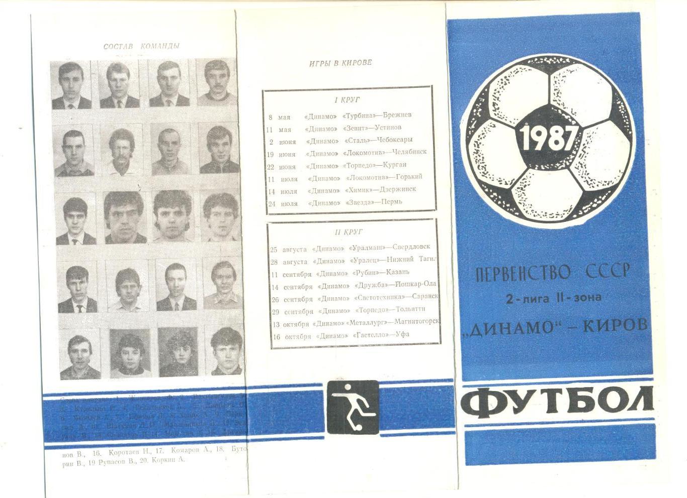 Буклет Киров - 1987 г.