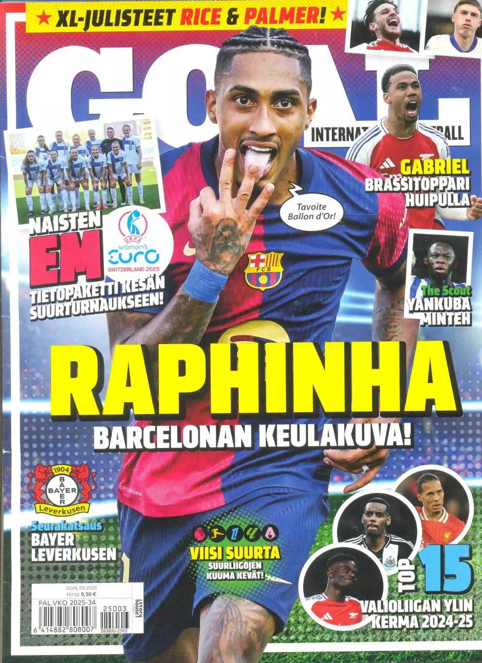 Журнал Гол. Март 2025 год (Финский язык). 68 стр.Постеры в описании.