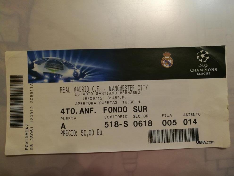Лига чемпионов. Реал Мадрид - Манчестер Сити. 18 сентября 2012 года.