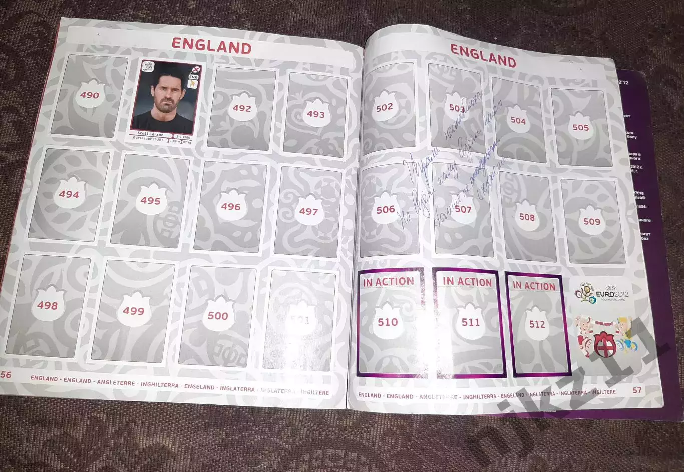 Альбом Panini uefa Euro 2012 Польша Украина ЧЕ журнал коллекционный 6