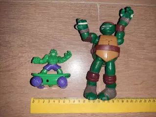 2 ЧЕРЕПАШКИ НИНДЗЯ фигурки ИГРУШКИ МОНСТР ПЛАСТИК ГЕРОЙ КОМИКСОВ МУЛЬТФИЛЬМОВ КИ