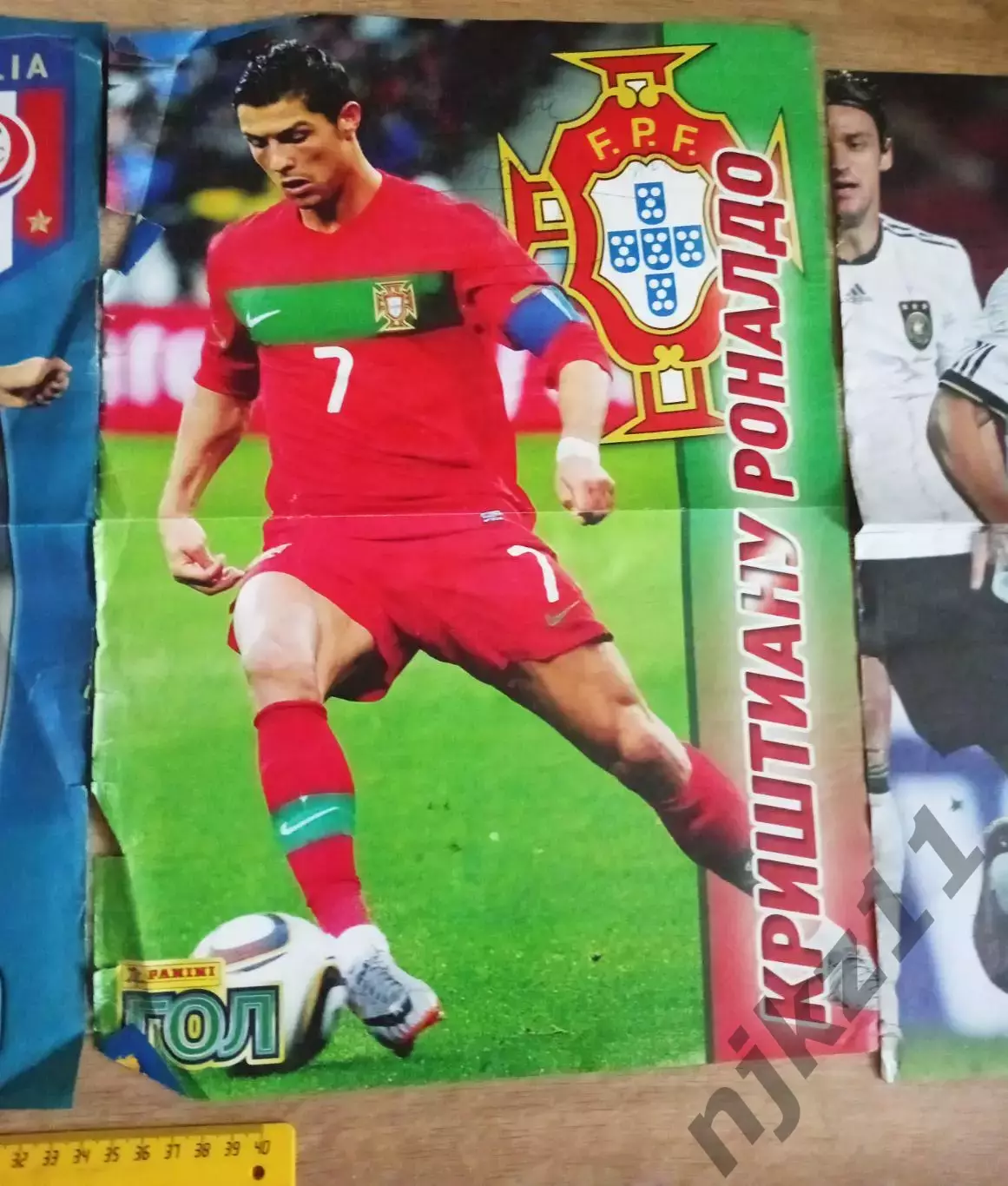 Постеры из журнала ГОЛ PANINI Роналдо, Пирло, Гомес, Жирков, Иньеста 3