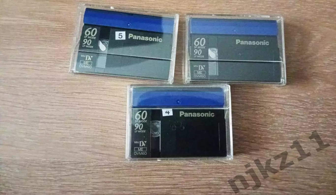 3 Видеокассеты «Panasonic Mini DV» SP MODE 60/LP MODE 90 AY-DVM60FF