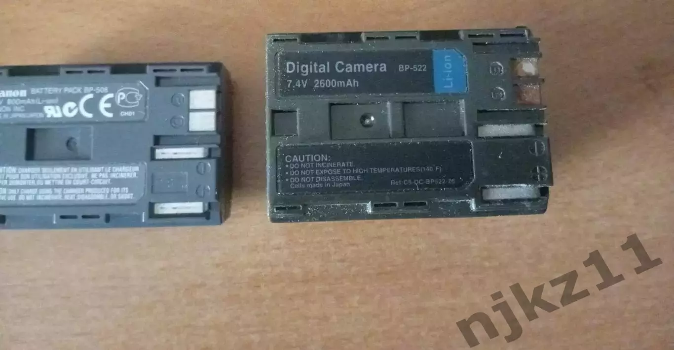 Аккумуляторные батареи для CANON (BP-522 и BP-508) для камер Canon 2