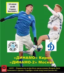 Динамо (Киров) - Динамо-2 (Москва) 14 июня 2026 года