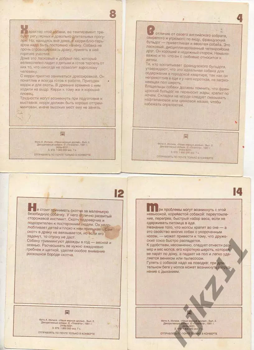 Набор открыток Декоративные собаки. Наши верные друзья 5