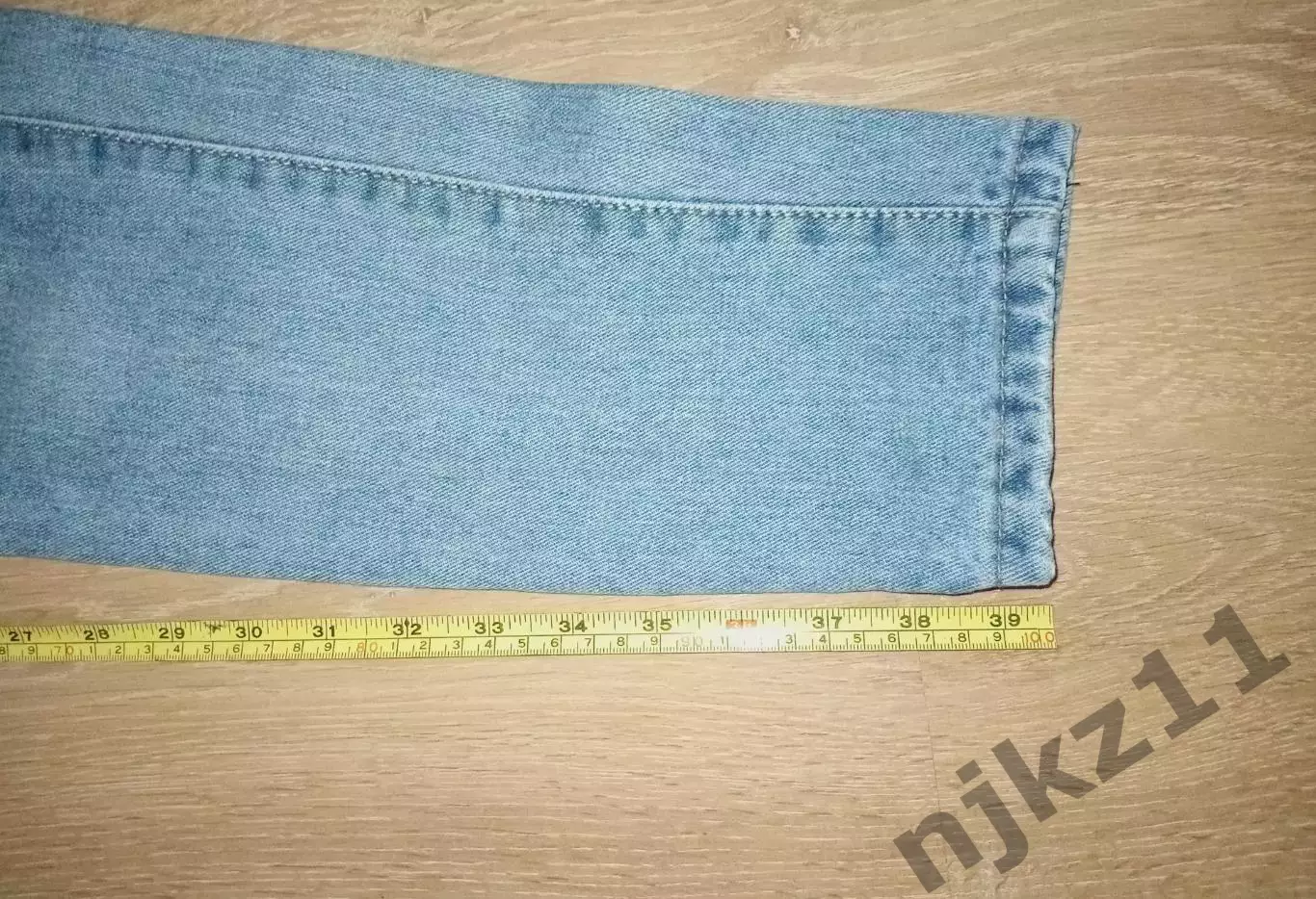 Голубые джинсы, длина 95см 2