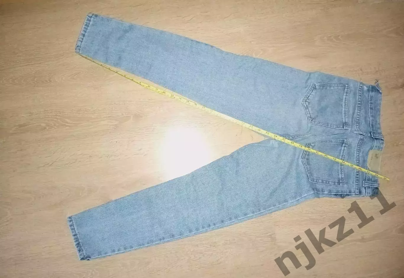 Голубые джинсы, длина 95см 4