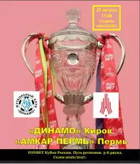 Динамо Киров - Амкар Пермь Пермь 25 августа 2026 г кубок РФ