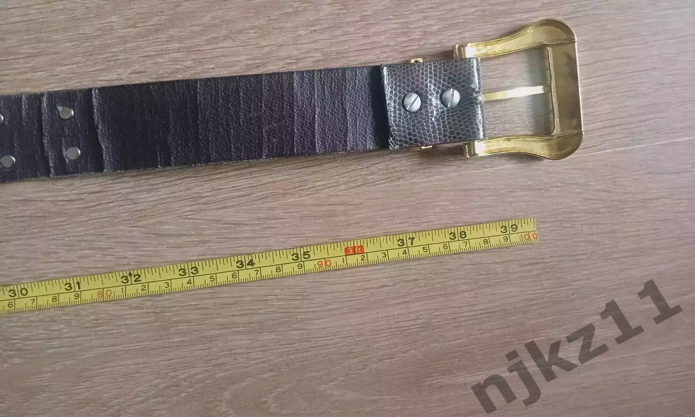 Ремень женский коричневый металл эко кожа красивый 104 см с пряжкой 5