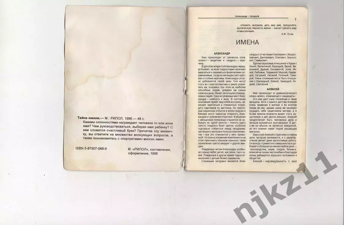 Книга - Хигир Б.Ю. Тайна имени. «Рипол», 1996 1