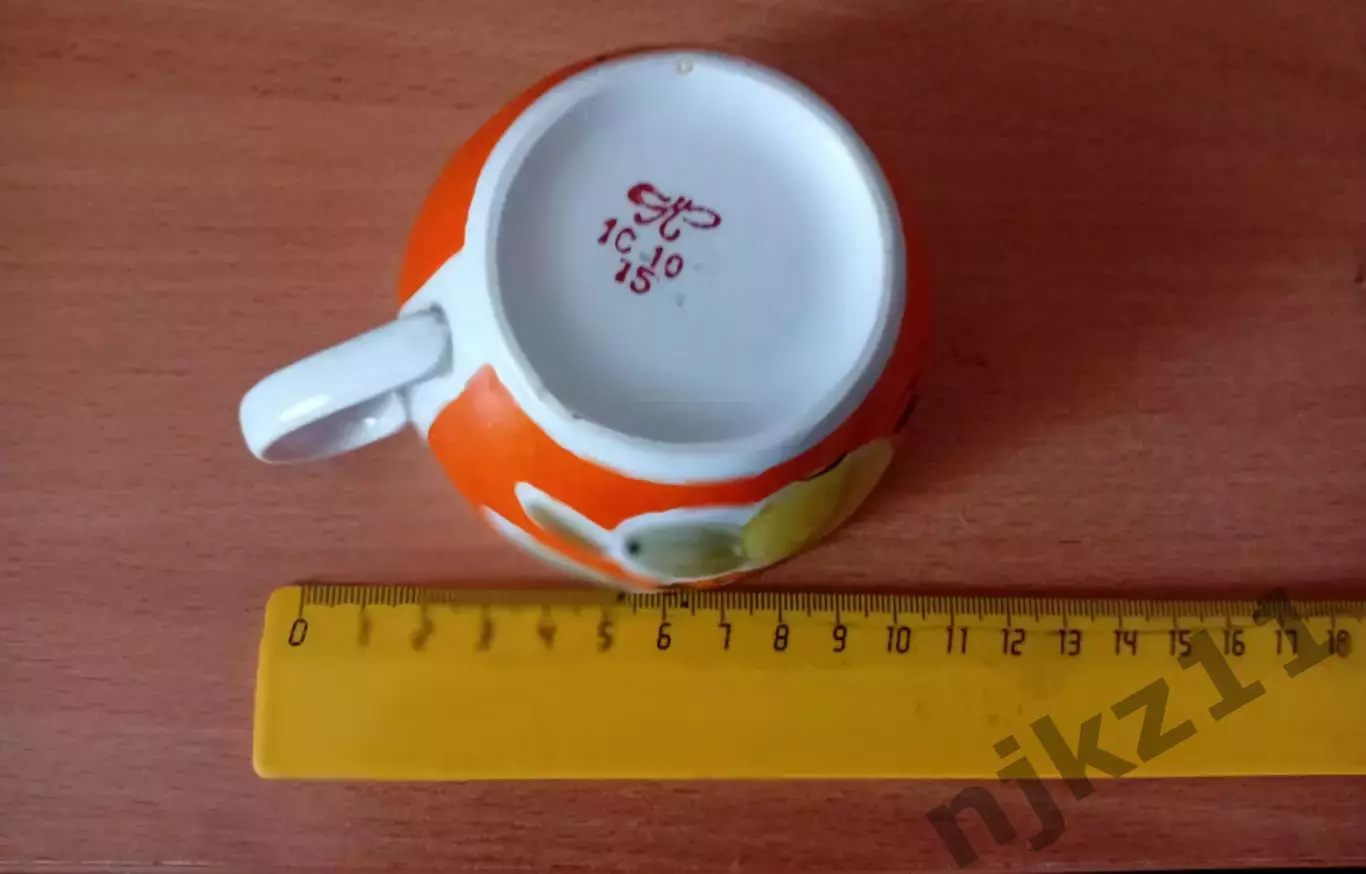 Чашка чайная с ручной росписью Яблоко, Полонский фарфоровый завод 1 сорт 2
