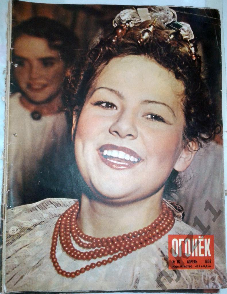 Огонек № 16 апрель 1956 Франция, Польша, Б.Полевой, Египет