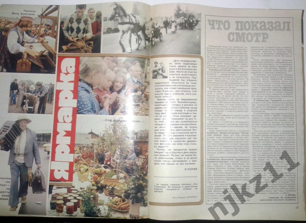 Крестьянка № 8 и 9 за 1985 Лучко, Саруханов, Штирлиц-экспансия, Ярмарка 5