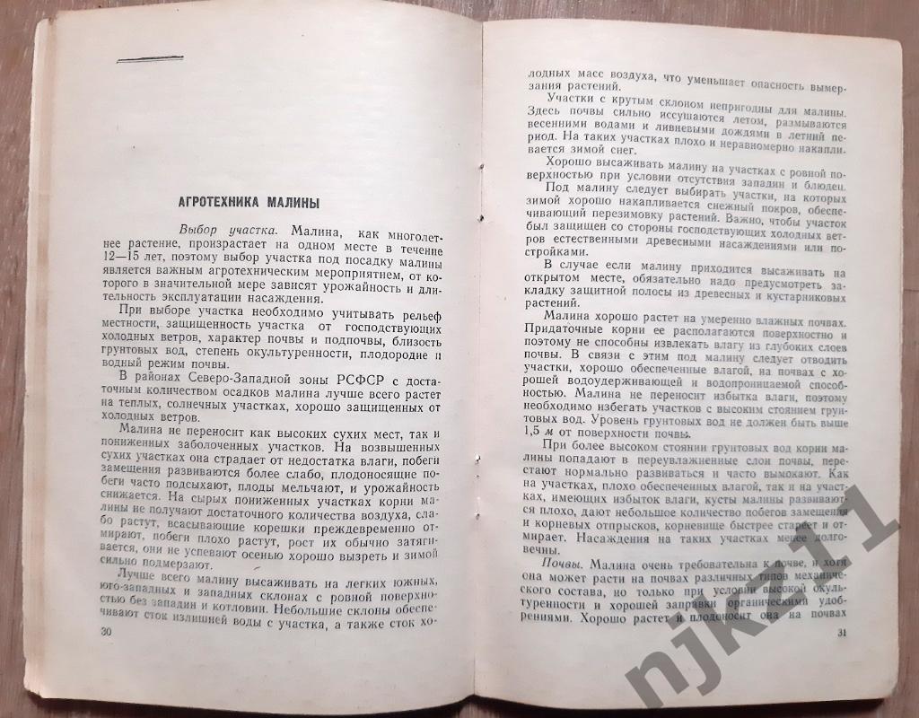 Катинская, Ю.К. Малина 1968г Лениздат Садоводам 3